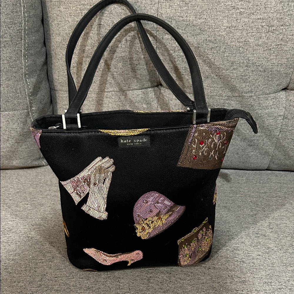 Kate Spade Black and Pink Embellished Tote